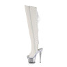 Pleaser SPECTATOR-3019 White Laced Overknee Boots