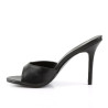 Pleaser CLASSIQUE-01 Black Kid Vegan High Heeled Mules