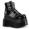 Demonia BEAR-104 Black Patent Vegan Platform Women Boots