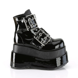 Demonia BEAR-104 Black Patent Vegan Platform Women Boots