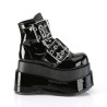 Demonia BEAR-104 Black Patent Vegan Platform Women Boots