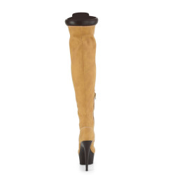 Pleaser DELIGHT-3000TL Tan Vegan Leather Brown Sale