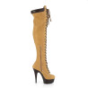 Pleaser DELIGHT-3000TL Tan Vegan Leather Brown Sale