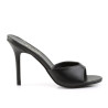 Pleaser CLASSIQUE-01 Black Kid Vegan High Heeled Mules