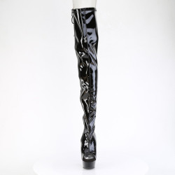 Pleaser DELIGHT-4017 Black Heeled Crotch High Boots