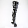 Pleaser DELIGHT-4017 Black Heeled Crotch High Boots