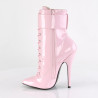 Devious DOMINA-1023 Rose Patent High Heeled Ankle Boots