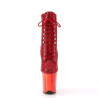 Pleaser FLAMINGO-1020CHRS Red Strass Chrome Sale Women