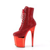 Pleaser FLAMINGO-1020CHRS Red Strass Chrome Sale Women