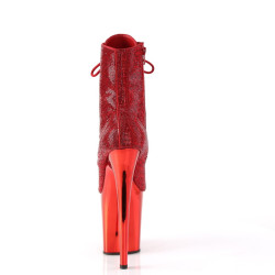 Pleaser FLAMINGO-1020CHRS Red Strass Chrome Sale Women