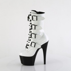 Pleaser ADORE-1046TT White Hologram Patent Black Sale