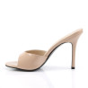 Pleaser CLASSIQUE-01 Nude Patent High Heeled Mules