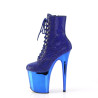 Pleaser FLAMINGO-1020CHRS Blue Strass Chrome Sale Women