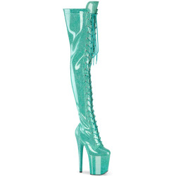 Pleaser FLAMINGO-3020GP Baby Blue Glitter Patent Sale