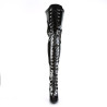 Pleaser SEDUCE-3024 Patent Laced Thigh High Boots