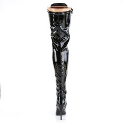Pleaser SEDUCE-3024 Patent Laced Thigh High Boots