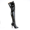 Pleaser SEDUCE-3024 Patent Laced Thigh High Boots
