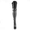 Pleaser SEDUCE-3024 Vegan Laced Thigh High Boots