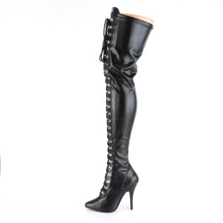 Pleaser SEDUCE-3024 Vegan Laced Thigh High Boots
