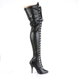 Pleaser SEDUCE-3024 Vegan Laced Thigh High Boots