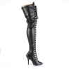 Pleaser SEDUCE-3024 Vegan Laced Thigh High Boots