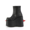 Demonia SLAY-77 Black Red Platform Ankle High Boots