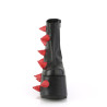 Demonia SLAY-77 Black Red Platform Ankle High Boots