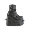 Demonia SLAY-77 Black Vegan Platform Ankle High Boots