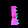 Demonia SLAY-77 Neon Pink Green Platform Ankle Boots