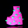 Demonia SLAY-77 Neon Pink Green Platform Ankle Boots