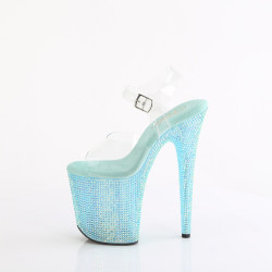 Pleaser BEJEWELED-808RRS Transparent Baby Blue Strass