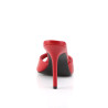 Pleaser CLASSIQUE-01 Red Kid Vegan Heeled Mules Women