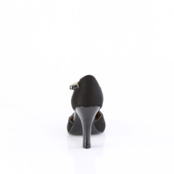 Pin Up Couture SMITTEN-10 Black T-Strap D'orsay Pumps