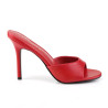 Pleaser CLASSIQUE-01 Red Kid Vegan Heeled Mules Women