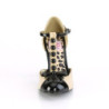 Pin Up Couture SMITTEN-10 Cream Black Patent Sale Women