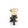 Pin Up Couture SMITTEN-10 Cream Black Patent Sale Women