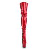 Pleaser ADORE-3063 Red Laced Platform Overknee Boots