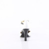 Pin Up Couture SMITTEN-10 White T-Strap D'orsay Pumps