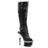 Pleaser ADORE-3063 White Laced Platform Overknee Boots