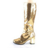 Bordello SPECTACUL-300SQ Gold Sequins Chunky 70s Boots