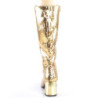 Bordello SPECTACUL-300SQ Gold Sequins Chunky 70s Boots