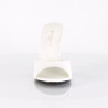 Pleaser CLASSIQUE-01 White Vegan High Heeled Mules