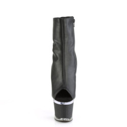 Pleaser SPECTATOR-1012 Black Vegan Leather Transparent