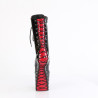 Pleaser CRAZE-1040FH Black-Red Patent Ankle Boots