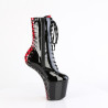 Pleaser CRAZE-1040FH Black-Red Patent Ankle Boots