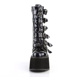 Demonia DAMNED-225 Black Hologram Platform Boots
