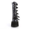 Demonia DAMNED-225 Black Hologram Platform Boots