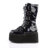 Demonia DAMNED-225 Black Hologram Platform Boots