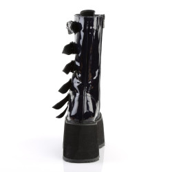 Demonia DAMNED-225 Black Hologram Platform Boots
