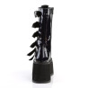 Demonia DAMNED-225 Black Hologram Platform Boots